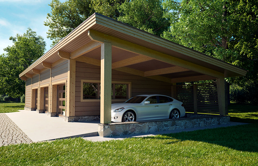 Postoje otvorene garaže, u pravilu se nalaze na teritoriju u blizini kuće Postoje otvorene garaže, u pravilu se nalaze na teritoriju u blizini kuće