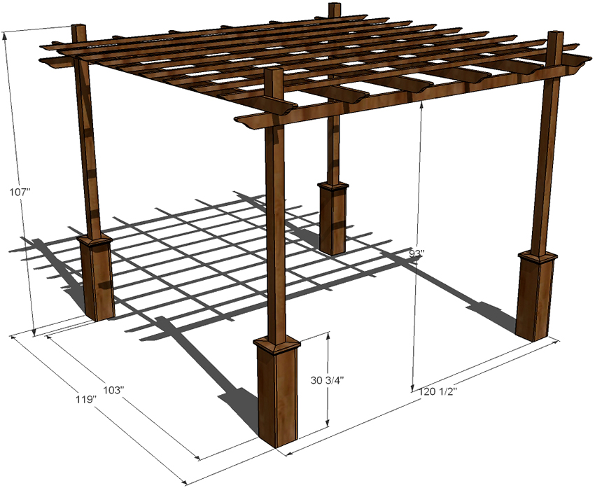 Tasainen pergola-projekti Tasainen pergola-projekti