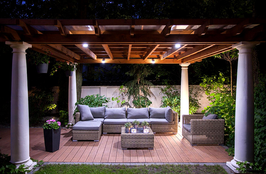 Pergolaa voidaan käyttää ulkoilualueena Pergolaa voidaan käyttää ulkoilualueena