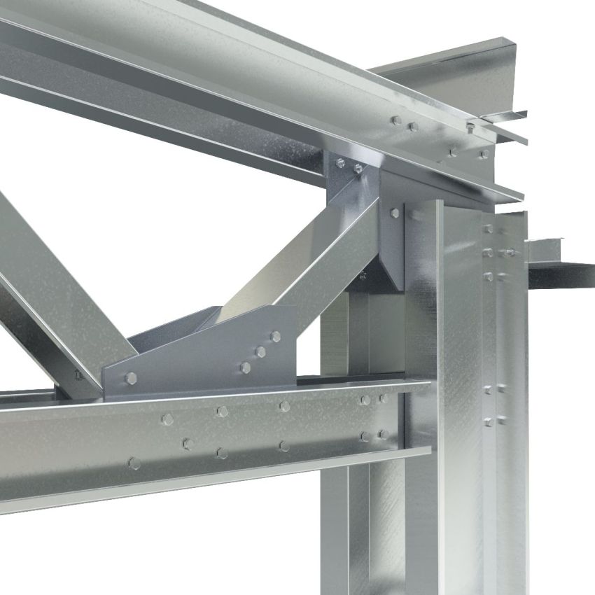 Belki mogą być skręcane, nitowane lub spawane za pomocą spawarki Belki mogą być skręcane, nitowane lub spawane za pomocą spawarki