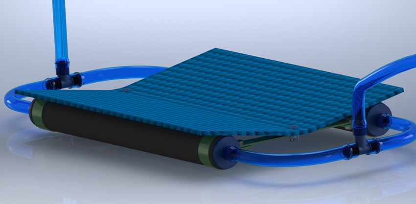 Când este pliat, dușul Stomper nu ocupă mult spațiu și este ușor de transportat dintr-un loc în altul Când este pliat, dușul Stomper nu ocupă mult spațiu și este ușor de transportat dintr-un loc în altul