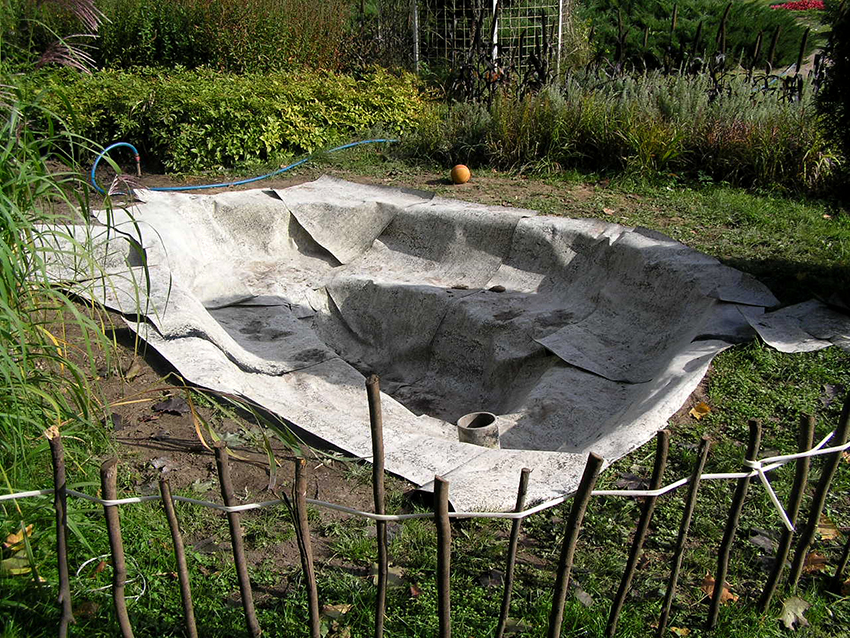 For waterproofing the structure, you can use PVC film For waterproofing the structure, you can use PVC film