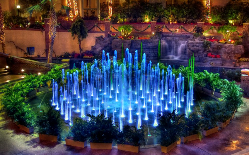Additionally, you can install spotlights to make the fountain glow beautifully in the dark Additionally, you can install spotlights to make the fountain glow beautifully in the dark