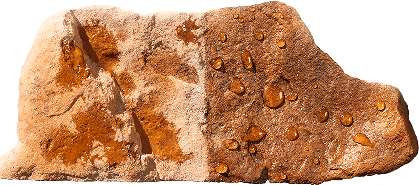 Para sa artipisyal at natural na bato, dapat mapili ang mga nagpapalabas ng tubig depende sa uri ng ibabaw Para sa artipisyal at natural na bato, dapat mapili ang mga nagpapalabas ng tubig depende sa uri ng ibabaw