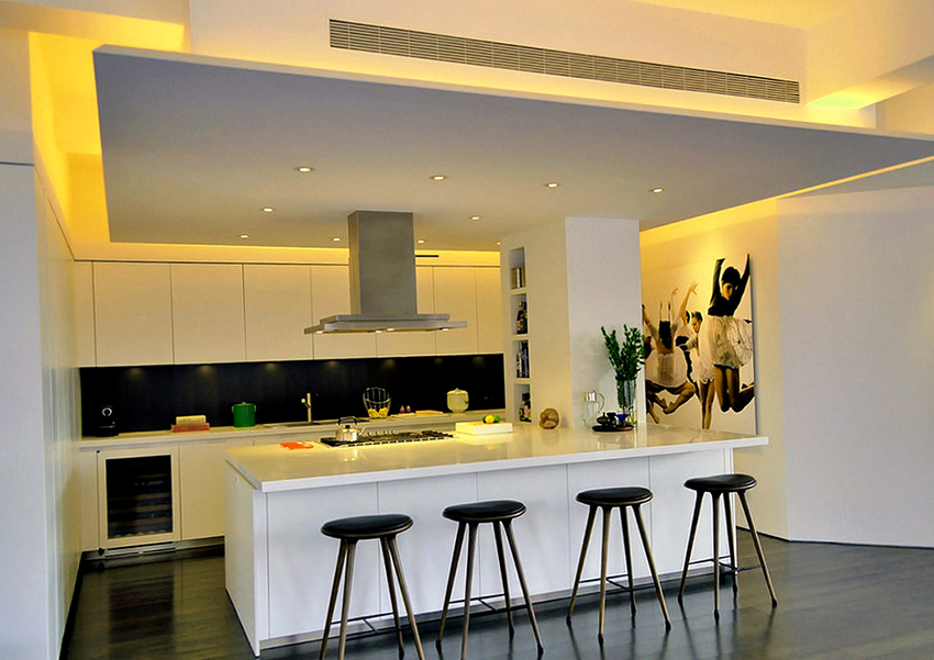 ท่อระบายอากาศสามารถวางไว้เหนือเพดานเท็จ