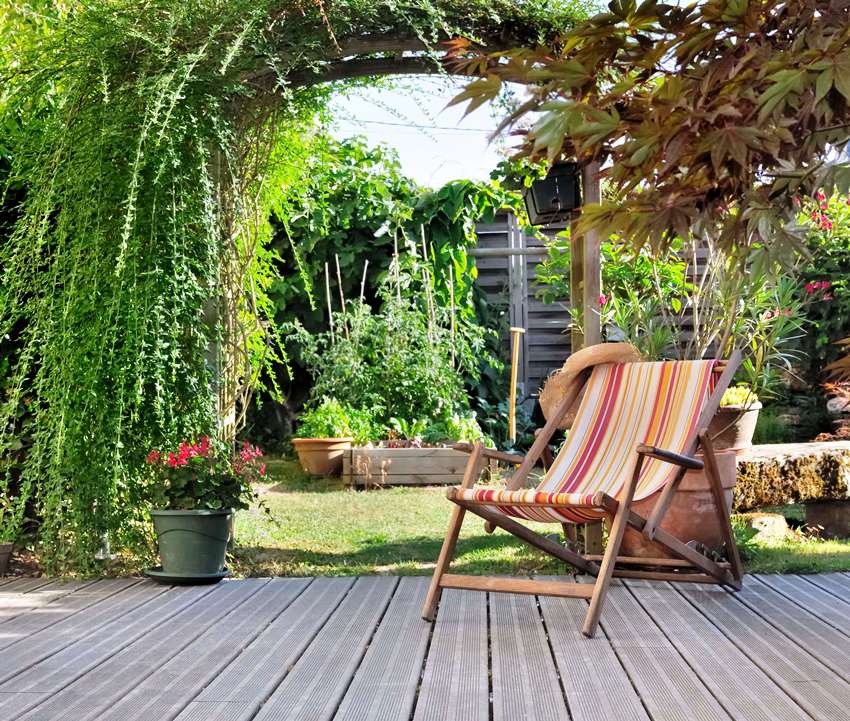 Rammeløse møbler kan også bruges til at dekorere en terrasse Rammeløse møbler kan også bruges til at dekorere en terrasse