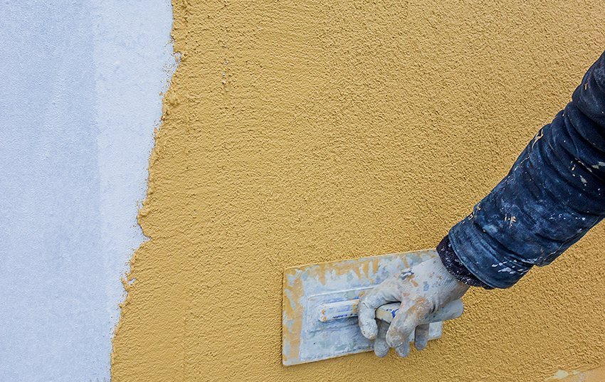 تتكون الطبقة الزخرفية من استخدام الجص المعدني - مادة بناء أساسها الأسمنت تتكون الطبقة الزخرفية من استخدام الجص المعدني - مادة بناء أساسها الأسمنت