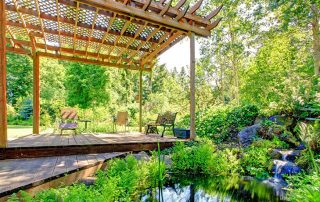 Pergola: photos en aménagement paysager, idées lumineuses pour créer un coin salon