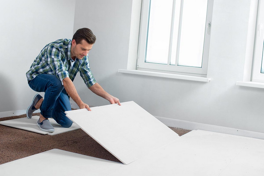 Per col·locar plaques GVL, utilitzeu una barreja d’argila expandida ja feta Per col·locar plaques GVL, utilitzeu una barreja d’argila expandida ja feta