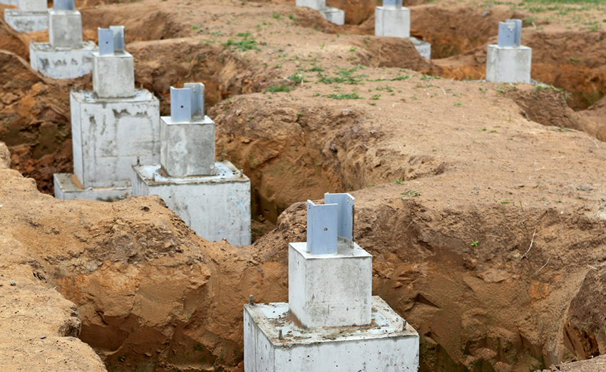 Za stupčasti temelj potrebno je iskopati rupe veličine 80 cm Za stupčasti temelj potrebno je iskopati rupe veličine 80 cm