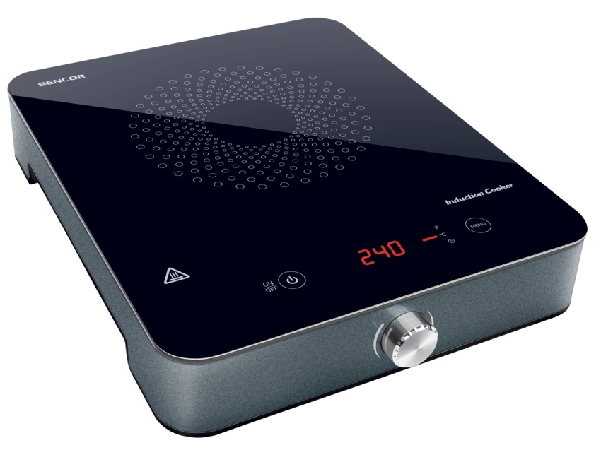 Alle bordmodeller af induktionskomfurer er udstyret med en berøringsskærm Alle bordmodeller af induktionskomfurer er udstyret med en berøringsskærm
