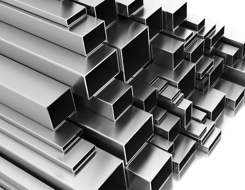 Profilrør rulles til en rektangulær form med fire avstivere Profilrør rulles til en rektangulær form med fire avstivere