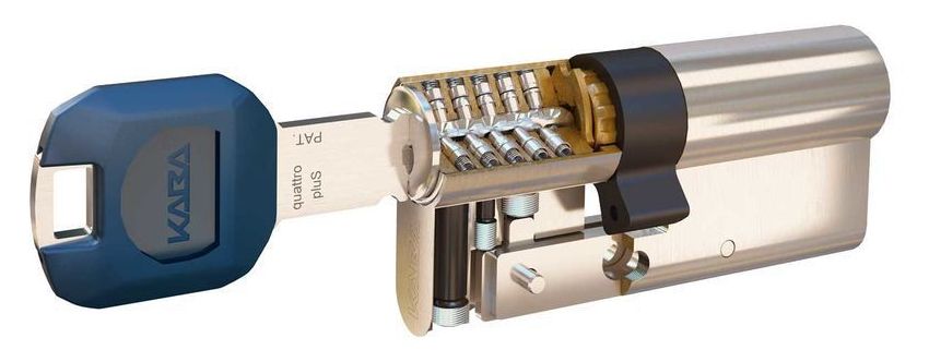 Pour remplacer le noyau cylindrique, il est nécessaire de démonter la plaque de blindage - la plaque de protection du mécanisme de verrouillage Pour remplacer le noyau cylindrique, il est nécessaire de démonter la plaque de blindage - la plaque de protection du mécanisme de verrouillage