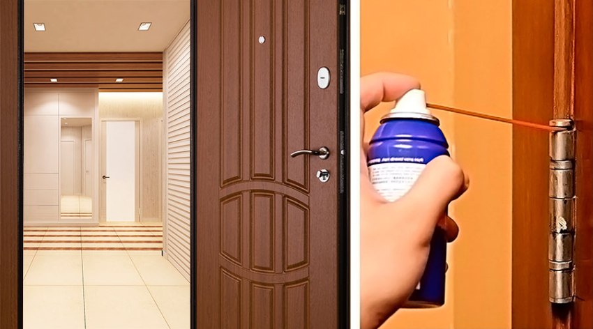 Réparez une porte qui fait des craquements lors de l'ouverture et de la fermeture en la lubrifiant simplement avec de l'huile Réparez une porte qui fait des craquements lors de l'ouverture et de la fermeture en la lubrifiant simplement avec de l'huile