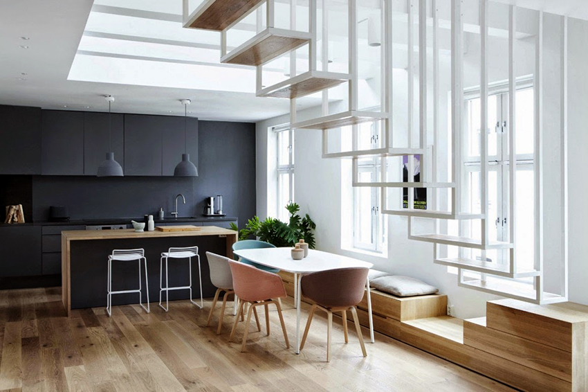 Često u skandinavskim kućama možete pronaći originalne dizajne stubišta Često u skandinavskim kućama možete pronaći originalne dizajne stubišta