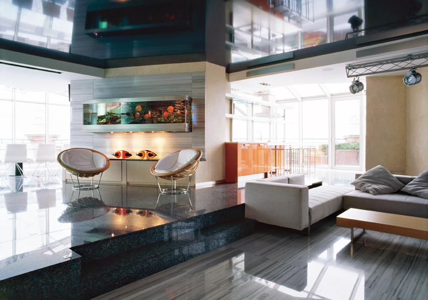 Højteknologiske møbler i interiøret er kendetegnet ved maksimal funktionalitet og originalt design Højteknologiske møbler i interiøret er kendetegnet ved maksimal funktionalitet og originalt design