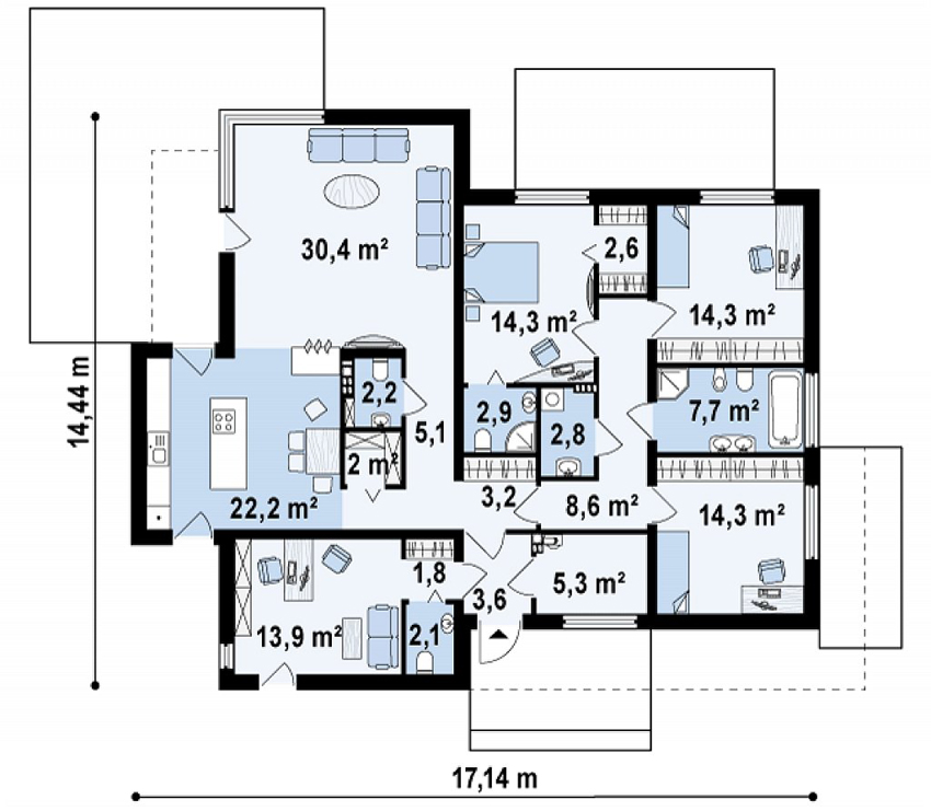 Højteknologisk et-etagers husprojekt Højteknologisk et-etagers husprojekt
