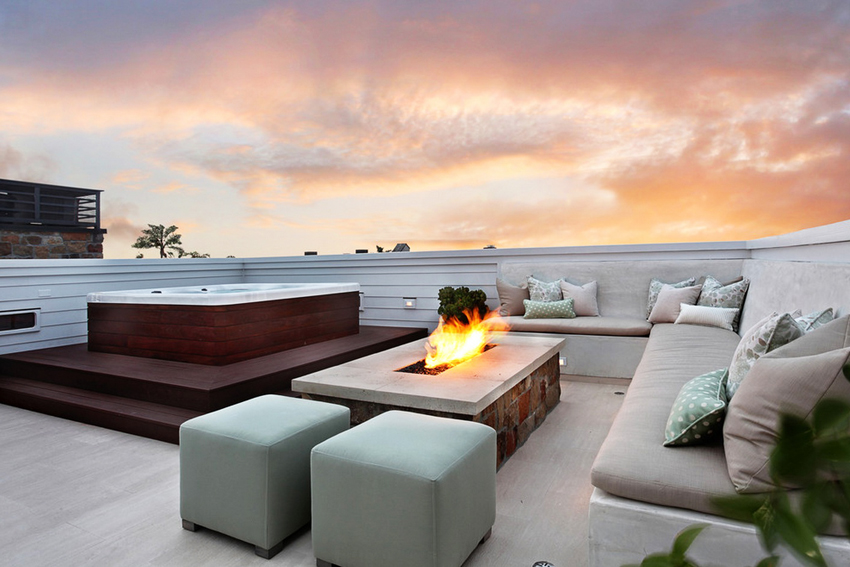 På et fladt tag kan du arrangere en terrasse, pool, grillplads På et fladt tag kan du arrangere en terrasse, pool, grillplads