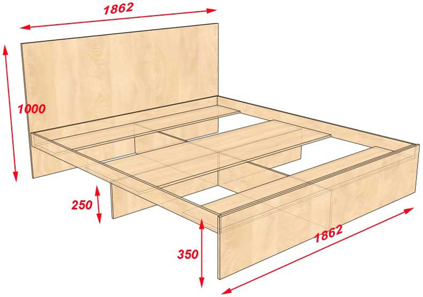 Σχέδιο κατασκευής μιας βάσης από βάθρο από ξύλο με διαστάσεις Σχέδιο κατασκευής μιας βάσης από βάθρο από ξύλο με διαστάσεις