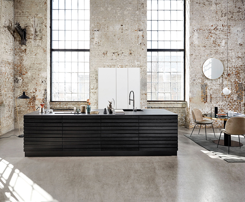 לינוליאום הוא חומר רב-תכליתי לרצפת מטבח בסגנון לופט. לינוליאום הוא חומר רב-תכליתי לרצפת מטבח בסגנון לופט.