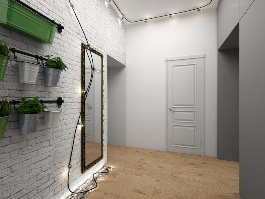 Một hành lang nhỏ kiểu gác xép với sự trợ giúp của màu trắng có thể tràn ngập độ sáng và ánh sáng, cũng như làm cho nó trở nên rộng rãi hơn Một hành lang nhỏ kiểu gác xép với sự trợ giúp của màu trắng có thể tràn ngập độ sáng và ánh sáng, cũng như làm cho nó trở nên rộng rãi hơn