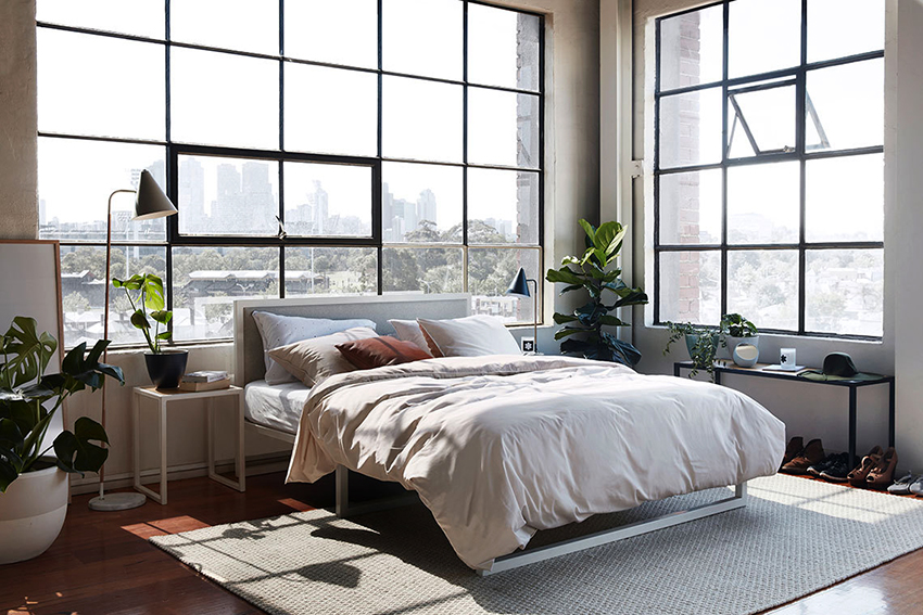 Large windows without curtains are a distinctive feature of the loft style Large windows without curtains are a distinctive feature of the loft style