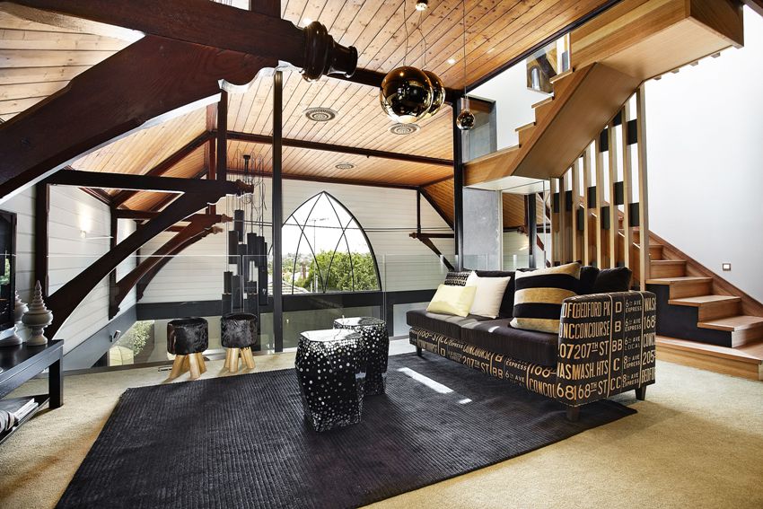 The most popular materials for loft-style stairs are wood and metal The most popular materials for loft-style stairs are wood and metal