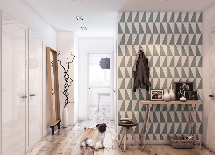 May papel na pader ng koridor - isang klasikong bersyon na pamilyar sa marami May papel na pader ng koridor - isang klasikong bersyon na pamilyar sa marami