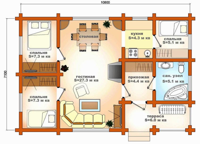 Пример за проект на тухлена къща Пример за проект на тухлена къща