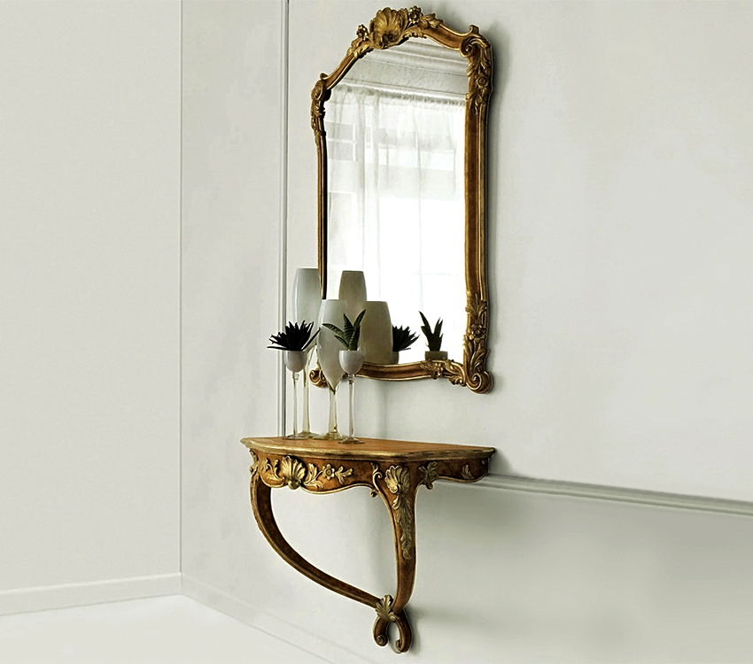 Τα επιτοίχια τραπέζια κονσόλας είναι κομψά και ασυνήθιστα Τα επιτοίχια τραπέζια κονσόλας είναι κομψά και ασυνήθιστα