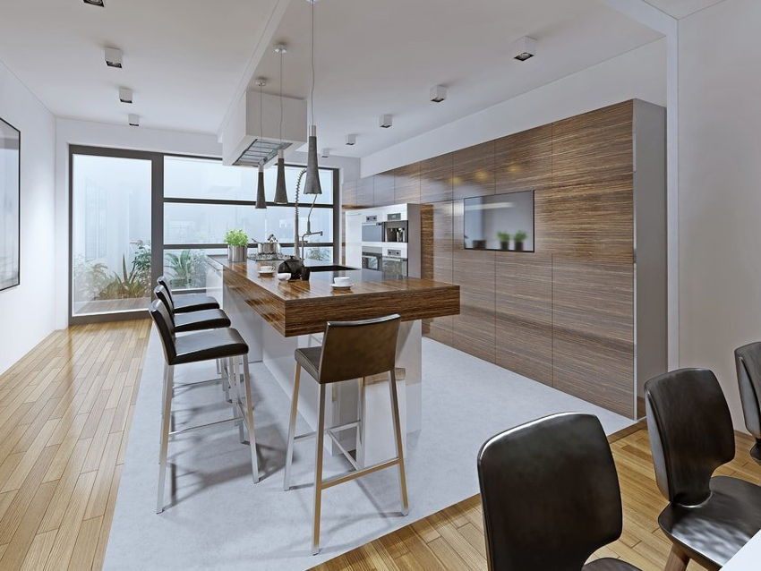 Huipputeknisen keittiön katto tulee kohdistaa huolellisesti ja maalata valkoiseksi Huipputeknisen keittiön katto tulee kohdistaa huolellisesti ja maalata valkoiseksi