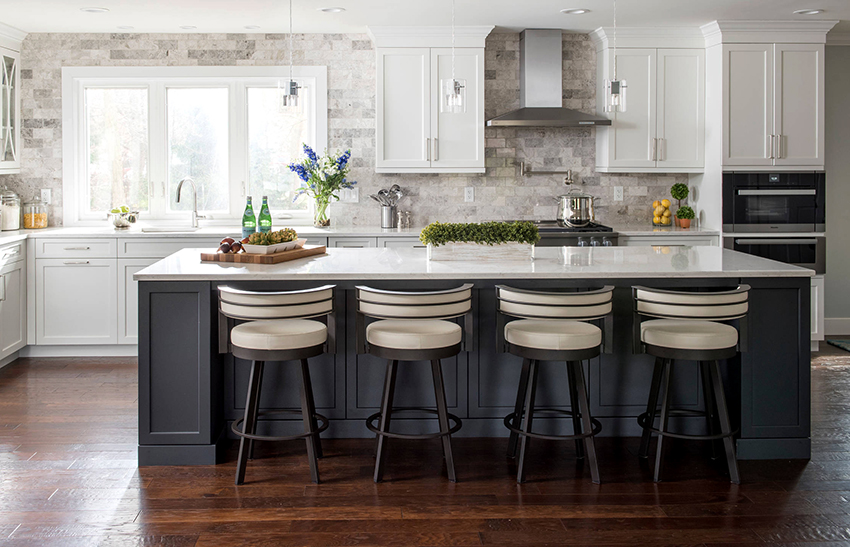 ผนังหินดูดีในห้องครัวสไตล์คันทรี ผนังหินดูดีในห้องครัวสไตล์คันทรี