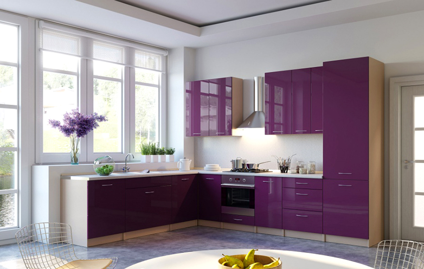 Para uma cozinha quadrada, um layout em forma de L será a melhor solução. Para uma cozinha quadrada, um layout em forma de L será a melhor solução.