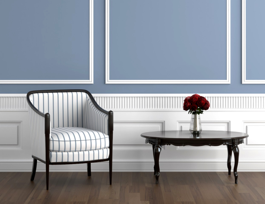 Listwy klejone są zaczynając od narożników w kierunku środka pomieszczenia Listwy klejone są zaczynając od narożników w kierunku środka pomieszczenia