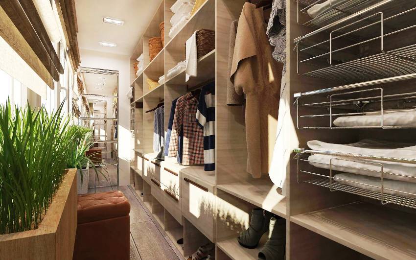 Geräumigkeit ist ein wichtiger Vorteil des Einbauschranks auf dem Balkon Geräumigkeit ist ein wichtiger Vorteil des Einbauschranks auf dem Balkon