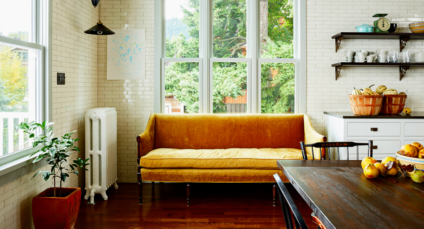 Kauč sa svijetlim vodoodbojnim presvlakama bit će praktični element i ukras svake kuhinje Kauč sa svijetlim, vodoodbojnim presvlakama bit će praktični element i ukras svake kuhinje