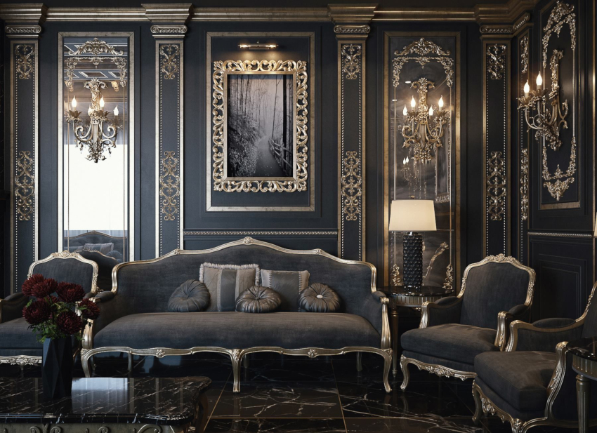 Inserțiile din bronz și aur se vor încadra armonios în interiorul stilului clasic Inserțiile din bronz și aur se vor încadra armonios în interiorul stilului clasic