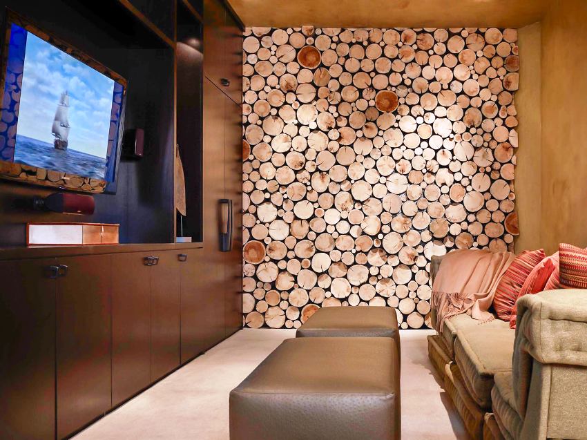 אקוסטיל משתמש באלמנטים טבעיים לקישוט: אבנים, קונכיות, עץ אקוסטיל משתמש באלמנטים טבעיים לקישוט: אבנים, קונכיות, עץ