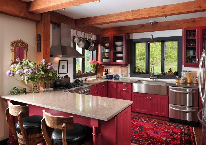 Bucătăriile Bordeaux sunt o alternativă excelentă la designurile de bucătărie roșu aprins Bucătăriile Bordeaux sunt o alternativă excelentă la designurile de bucătărie roșu aprins