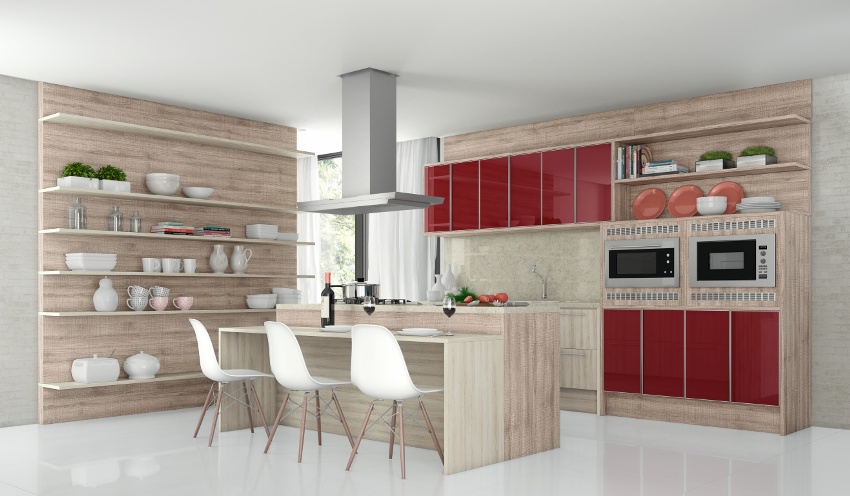 Bucătăria din Burgundia arată excelent atât în designul modern, cât și în cel tradițional Bucătăria din Burgundia arată excelent atât în designul modern, cât și în cel tradițional