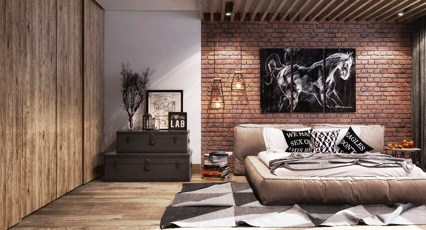 To emphasize the modern direction of the loft style, you can choose a harmonious wallpaper Loft-style wallpaper: a non-standard approach to creating an exquisite interior