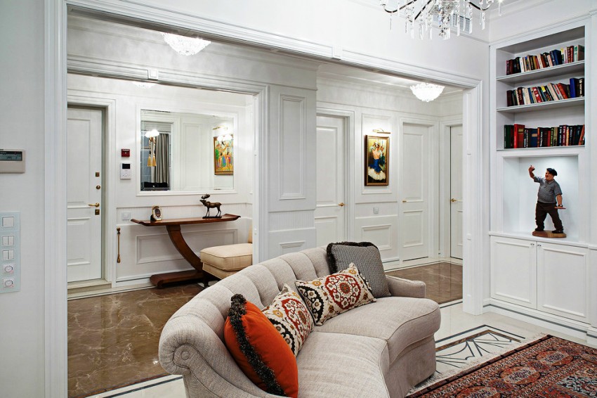 ห้องโถงทางเข้ารวมกับห้องนั่งเล่นเป็นตัวเลือกรูปแบบยอดนิยมสำหรับบ้านหลังใหญ่ ห้องโถงทางเข้ารวมกับห้องนั่งเล่นเป็นตัวเลือกรูปแบบยอดนิยมสำหรับบ้านหลังใหญ่