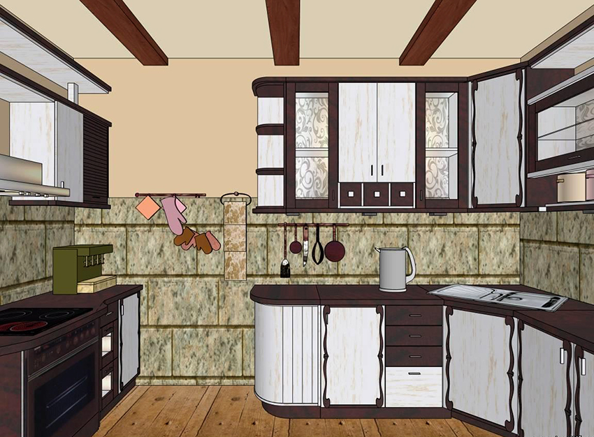 Ved hjelp av spesielle programmer kan du lage en full 3D-kjøkkendesign Ved hjelp av spesielle programmer kan du lage en full 3D-kjøkkendesign