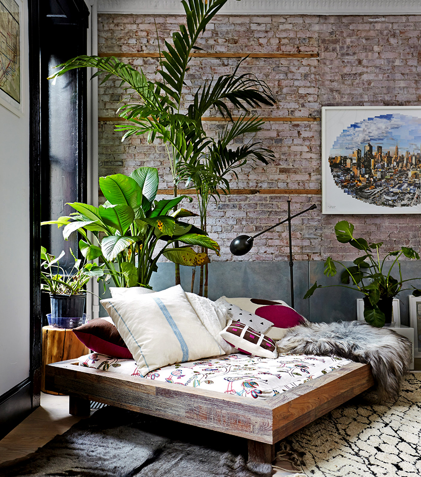 Скандинавският интериор бохо изглежда по-сдържано, използвани са естествени цветове Скандинавският интериор бохо изглежда по-сдържано, използвани са естествени цветове