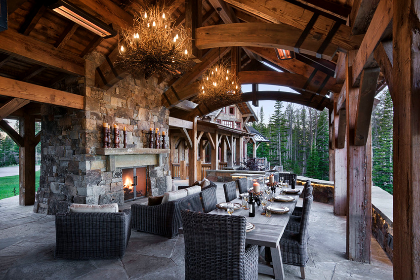 Per a un mirador d'estil xalet, és imprescindible una estufa o una xemeneia. Per a un mirador d'estil xalet, és imprescindible una estufa o una xemeneia.