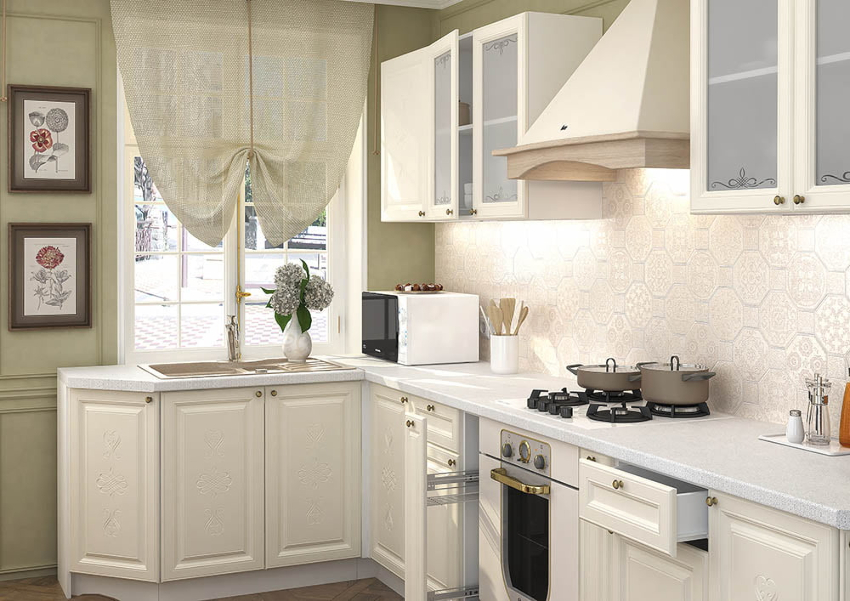 En vask og arbeidsflate kan plasseres under vindusåpningen. En vask og arbeidsflate kan plasseres under vindusåpningen.