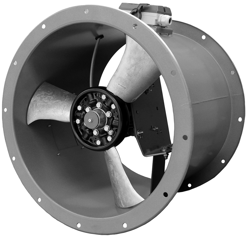 I luftvarmesystemet anvendes to typer blæsere - levering og retur I luftvarmesystemet anvendes to typer blæsere - levering og retur