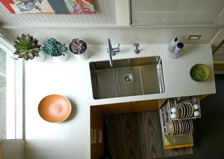 Udrulningskurve til køkkenet er vandrette, lodrette og kantede Udrulningskurve til køkkenet er vandrette, lodrette og kantede