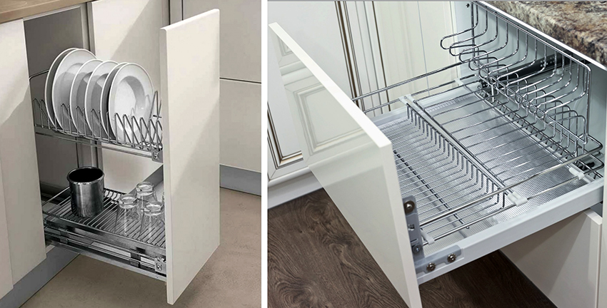 Udtrækkelige køkkenkurve skal være lavet af kvalitetsmaterialer Udtrækkelige køkkenkurve skal være lavet af kvalitetsmaterialer