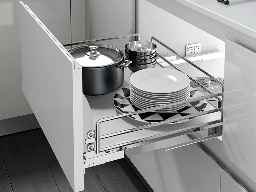 Køkkenudtrækssystemer kan have forskellige størrelser Køkkenudtrækssystemer kan have forskellige størrelser